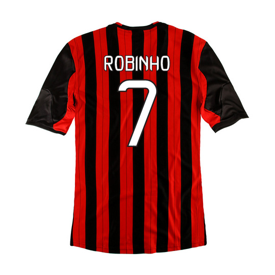 13-14 AC Milan Home #7 Robinho Soccer Jersey Shirt - Click Image to Close